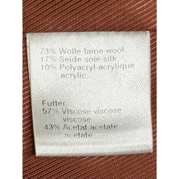 Akris Rust Textured Wool Blend Jacket Size 14 US - Picture 7 of 14